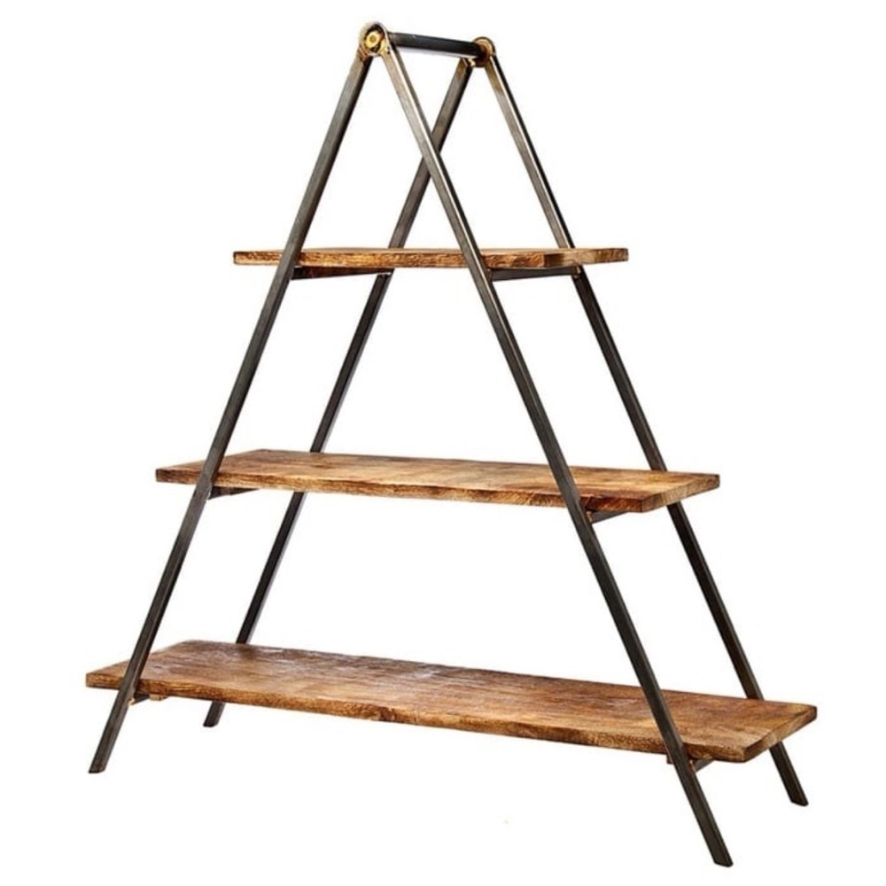 Godinger Wood & Metal Rustic Server, Cupcake PastryTeacup Stand